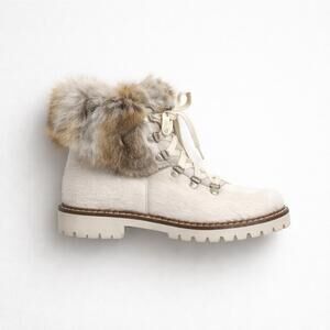 NEW REGINA women's forest rabbit boots in white